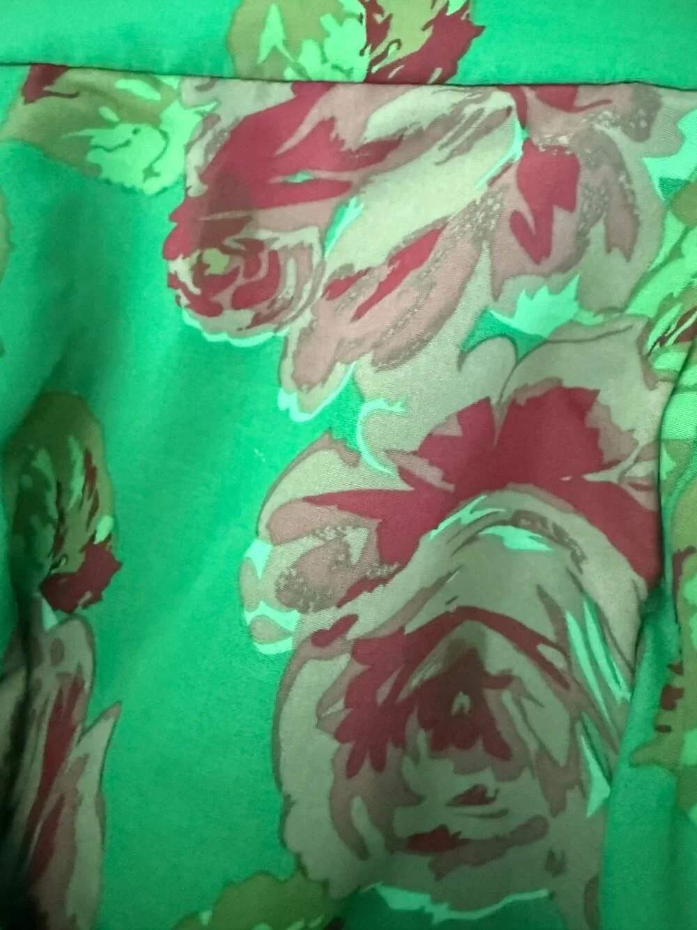Betsey Johnson green floral print strapless mini dress size 6 - Picture 4 of 5